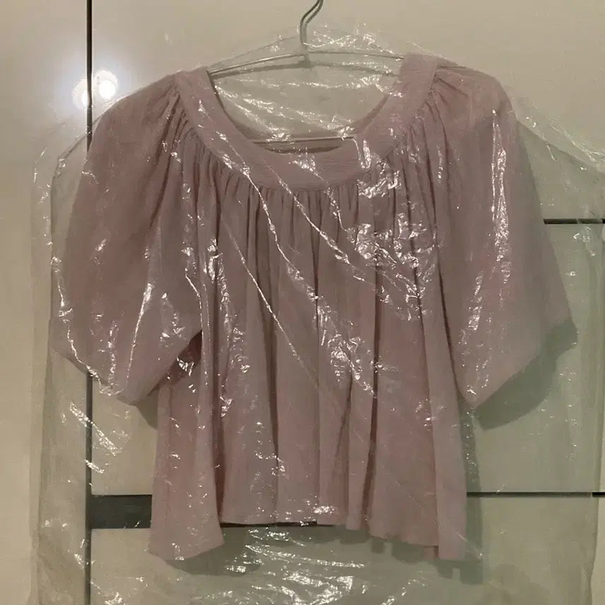 [BUNJANG] Onedmin Wrinkle Blouse - Pink / 온드민 링클 블라우스 핑크