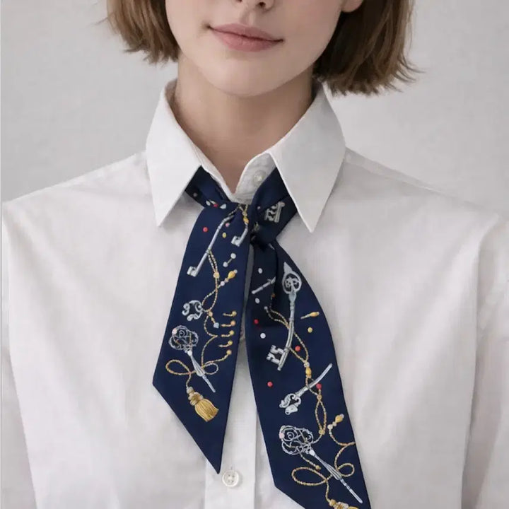 [BUNJANG] Silk Twilly Bandana Scarf / 100% 실크 트윌리 방도스카프. 메이드인프랑스
