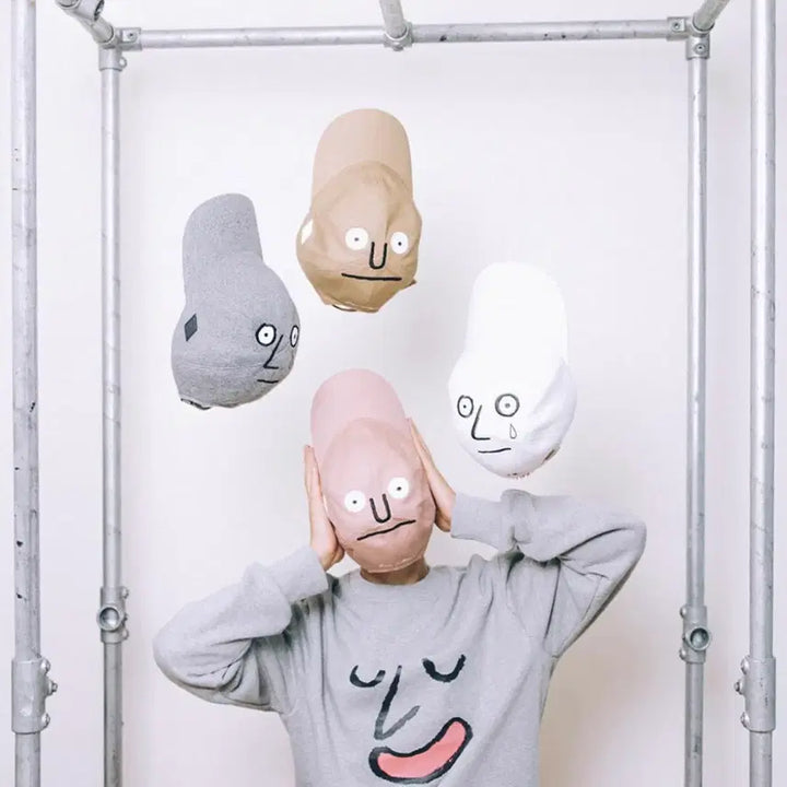 [BUNJANG] Stereo Vinyls Beige Ball Cap / 장줄리앙 X 스테레오 바이널즈 콜라보 베이지 볼캡 모자
