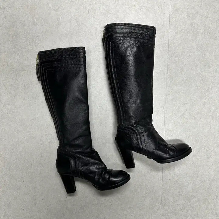 [BUNJANG] Chloe Leather Long Boots / 끌로에 래더 롱부츠