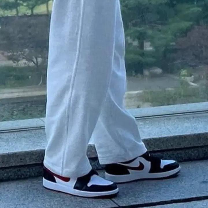 [BUNJANG] Nike Jordan 1 Mid Gym Red Black White 275 Sneakers / 조던 1 미드 짐레드 블랙 화이트 275