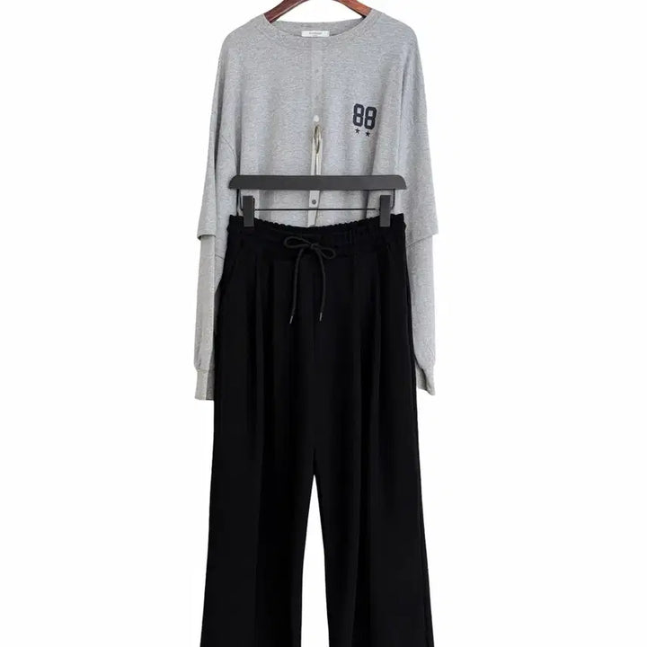 [BUNJANG] Black Easy Tucked Pants / 교신안함)블랙 이지 핀턱 팬츠