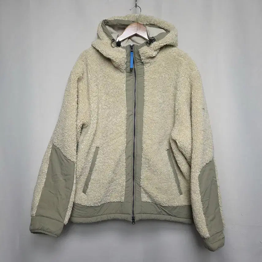 [BUNJANG] COVERNAT Yeti Fleece Warm-up Jacket (Ivory) XL / [커버낫] 남성 예티 플리스 웜업 자켓 (아이보리) XL