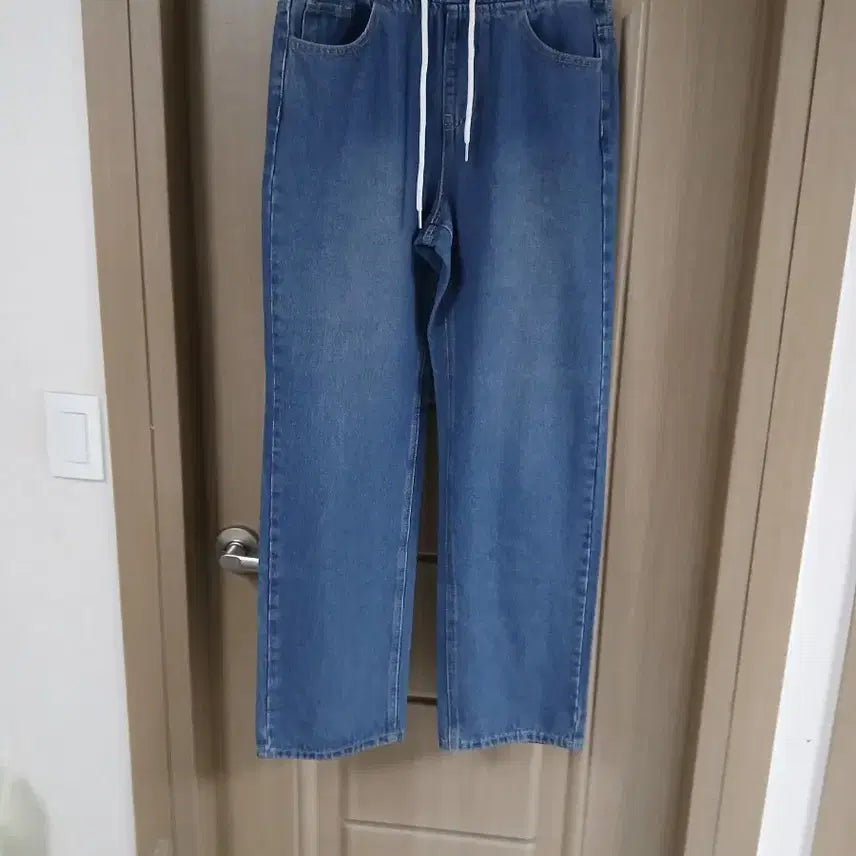 [BUNJANG] Banding Denim Wide Pants - M Size / 새상품)밴딩 데님 와이드 팬츠ㅡM 택있음