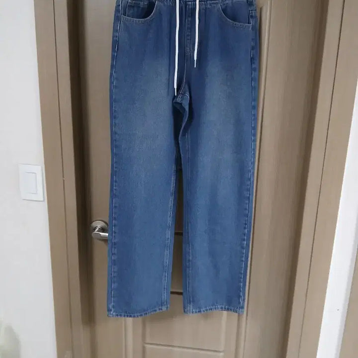 [BUNJANG] Banding Denim Wide Pants - M Size / 새상품)밴딩 데님 와이드 팬츠ㅡM 택있음