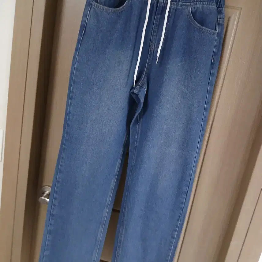 [BUNJANG] Banding Denim Wide Pants - M Size / 새상품)밴딩 데님 와이드 팬츠ㅡM 택있음