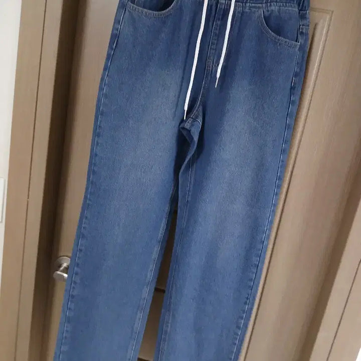 [BUNJANG] Banding Denim Wide Pants - M Size / 새상품)밴딩 데님 와이드 팬츠ㅡM 택있음
