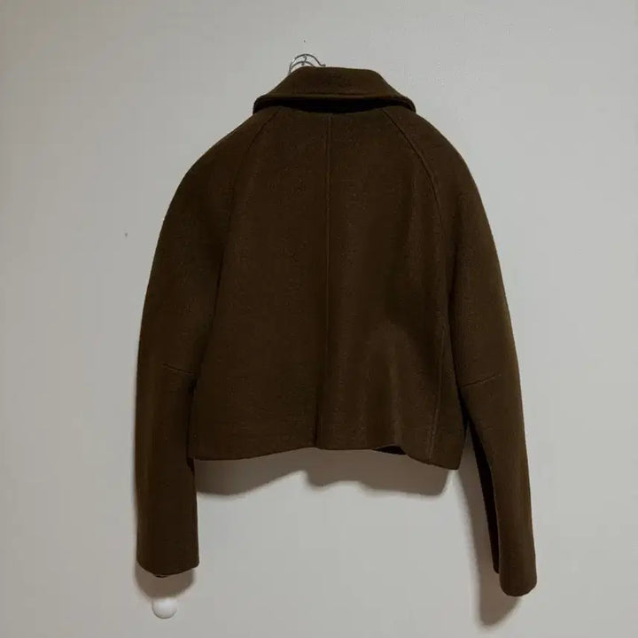 [BUNJANG] Le Brown Alpaca Short Crop Coat / Le 르 브라운 알파카 숏 크롭 코트
