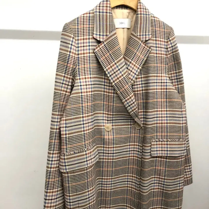 [BUNJANG] DEW E L Check Long Jacket / 듀엘 체크 롱 자켓 55