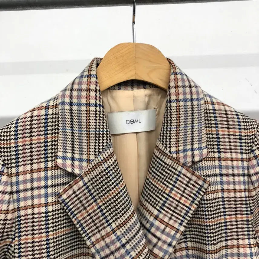 [BUNJANG] DEW E L Check Long Jacket / 듀엘 체크 롱 자켓 55