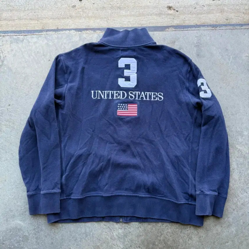 [BUNJANG] Polo Ralph Lauren Big Pony USA Flag Zip-Up Jacket / 폴로 랄프로렌 빅 포니 USA 성조기 집업 자켓