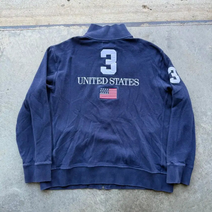 [BUNJANG] Polo Ralph Lauren Big Pony USA Flag Zip-Up Jacket / 폴로 랄프로렌 빅 포니 USA 성조기 집업 자켓