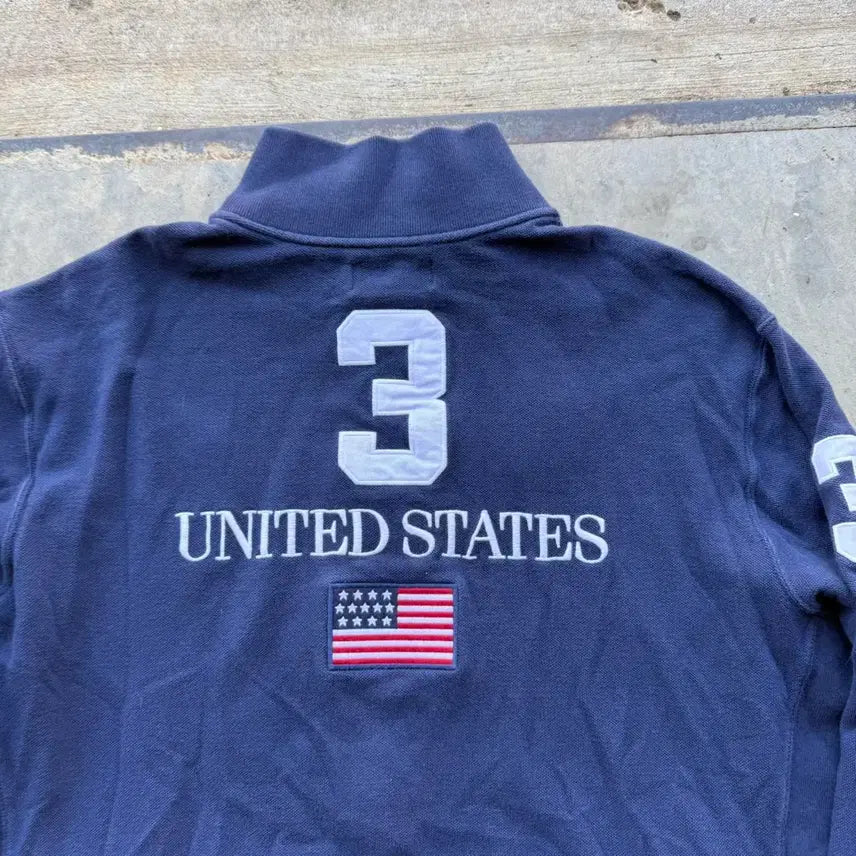 [BUNJANG] Polo Ralph Lauren Big Pony USA Flag Zip-Up Jacket / 폴로 랄프로렌 빅 포니 USA 성조기 집업 자켓