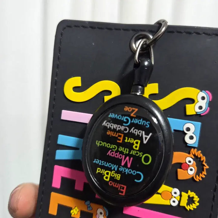 [BUNJANG] USJ Universal Vintage Sesame Street Card Wallet and Keyring / usj 유니버셜 빈티지 캐릭터 인형 세세미스트리트 카드지갑 늘어나 키링