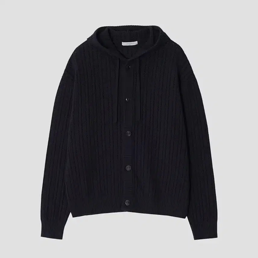 [SOLD OUT] [48] 노이어 코튼 매쉬 후드 니트 자켓 네이비