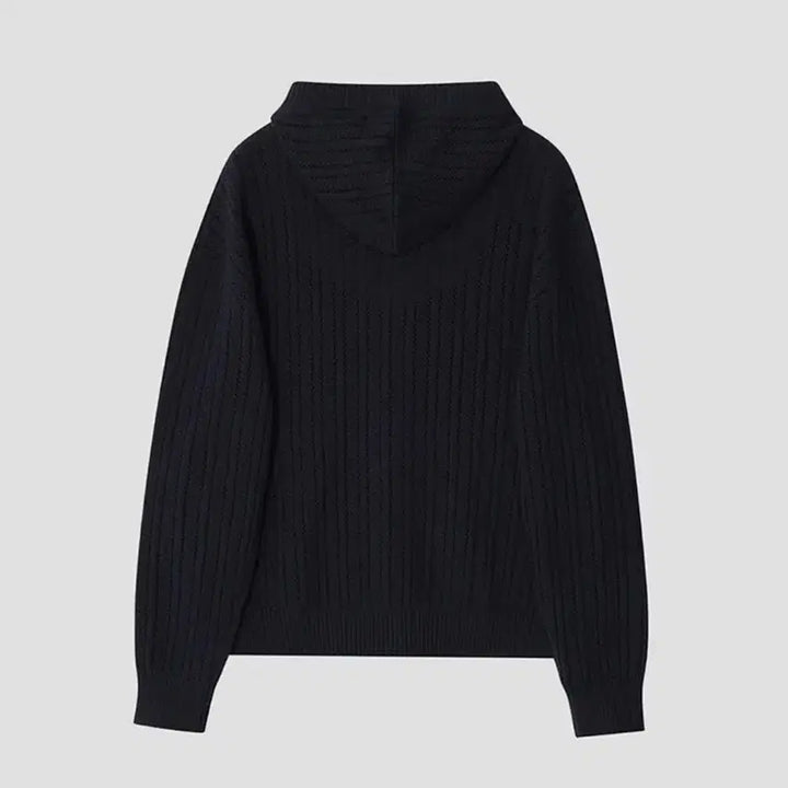 [SOLD OUT] [48] 노이어 코튼 매쉬 후드 니트 자켓 네이비