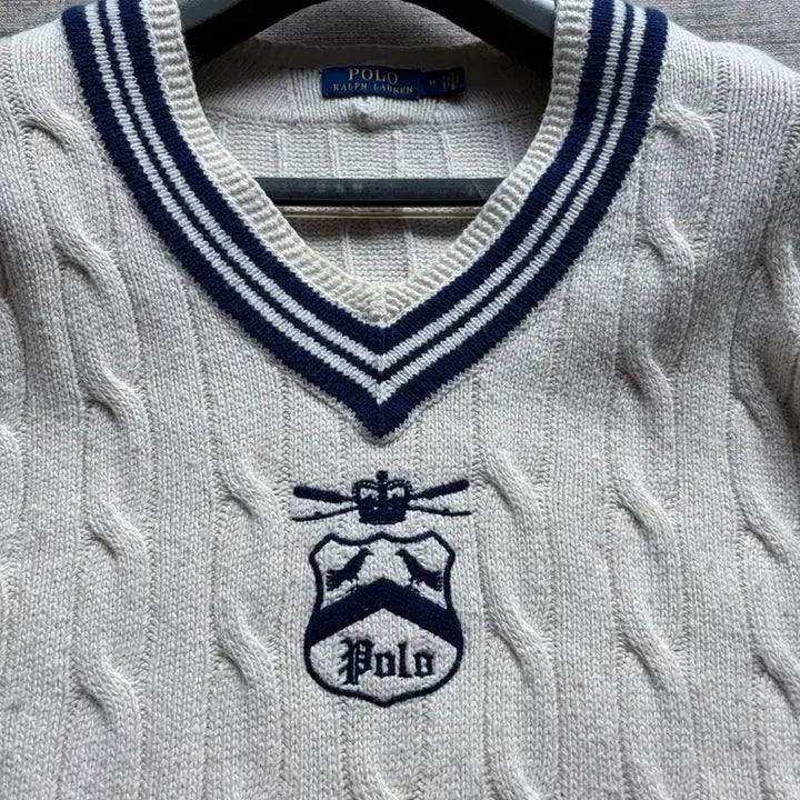 [BUNJANG] Polo Ralph Lauren Cashmere Blend Cable Cricket Knit Sweater / 폴로 랄프로렌 신형탭 캐시미어 블렌디드 케이블 크리켓 니트
