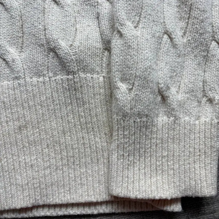 [BUNJANG] Polo Ralph Lauren Cashmere Blend Cable Cricket Knit Sweater / 폴로 랄프로렌 신형탭 캐시미어 블렌디드 케이블 크리켓 니트