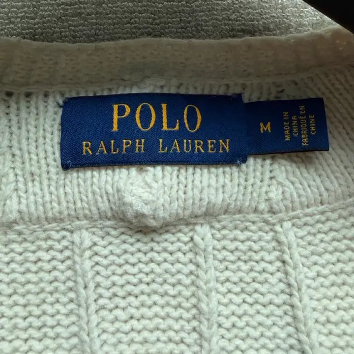 [BUNJANG] Polo Ralph Lauren Cashmere Blend Cable Cricket Knit Sweater / 폴로 랄프로렌 신형탭 캐시미어 블렌디드 케이블 크리켓 니트