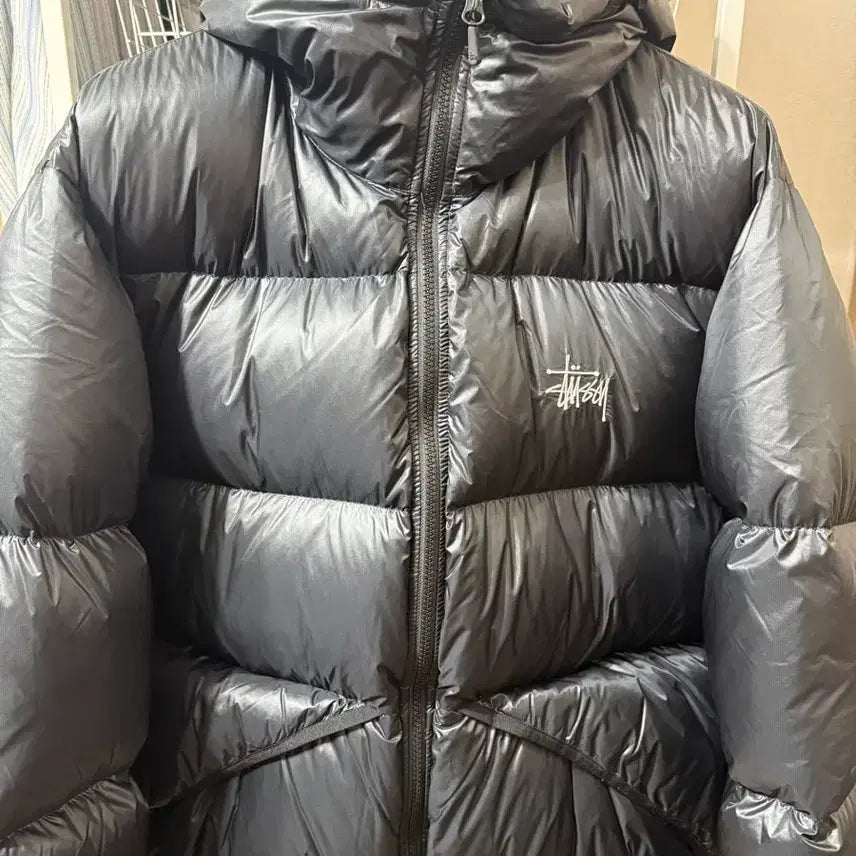 [BUNJANG] Stussy Micro Ripstop Phantom Padded Jacket - Black - L / 스투시 마이크로 립스탑 팬텀 패딩 블랙 L