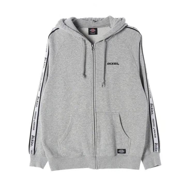[BUNJANG] Dickies Side Line Logo Taping Fleece Hoodie S-M / 디키즈 사이드 라인 로고 테이핑 기모 후드 집업 S-M