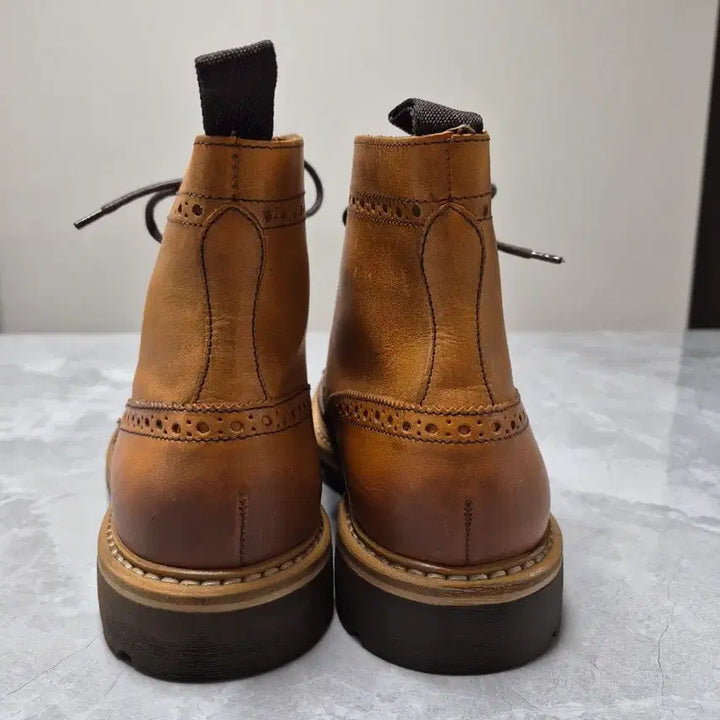 [BUNJANG] Jean Carlo Morelli Wingtip Leather Boots / 장까를로 모렐리 윙팁 가죽 부츠