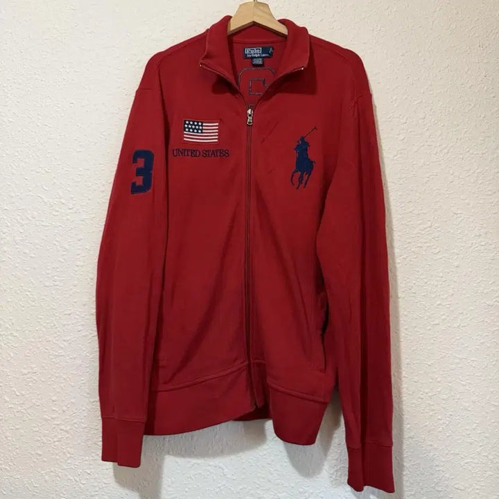 [BUNJANG] Polo Ralph Lauren Big Pony USA Flag Zip-Up Jacket / 폴로 랄프로렌 빅 포니 USA 성조기 집업 자켓