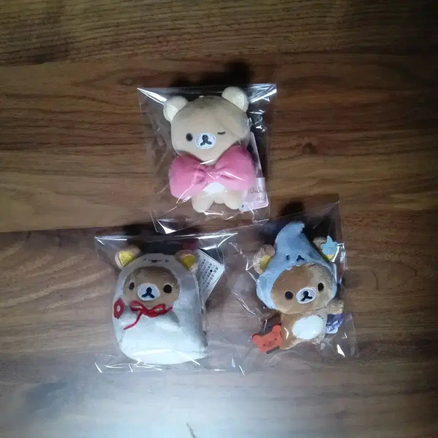 [BUNJANG] Rilakkuma Tenonuki Plush Doll Bundle Set / 리락쿠마 테노키 인형 3종 일괄판매 / 메이크업 / 새해 / 할로윈
