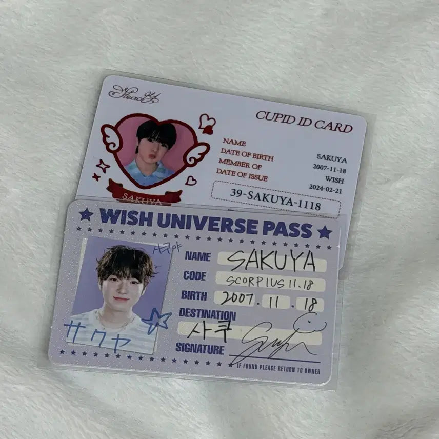 [BUNJANG] NCT WISH Sakuya Cupid ID Card + 2025 Season&