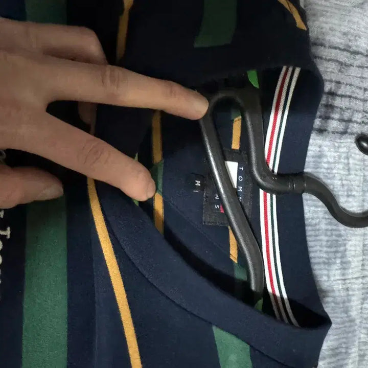 [BUNJANG] M Regular Fit Striped Long Sleeve / [M] 타미 진스 레귤러 핏 스트라이프 롱 슬리브