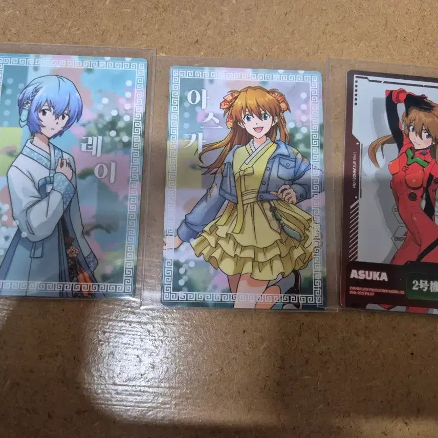 [BUNJANG] Evangelion Rei Asuka Hanbok Photocard Bundle Set / 에반게리온 전 전시회 레이 아스카 한복 포토 카드 굿즈