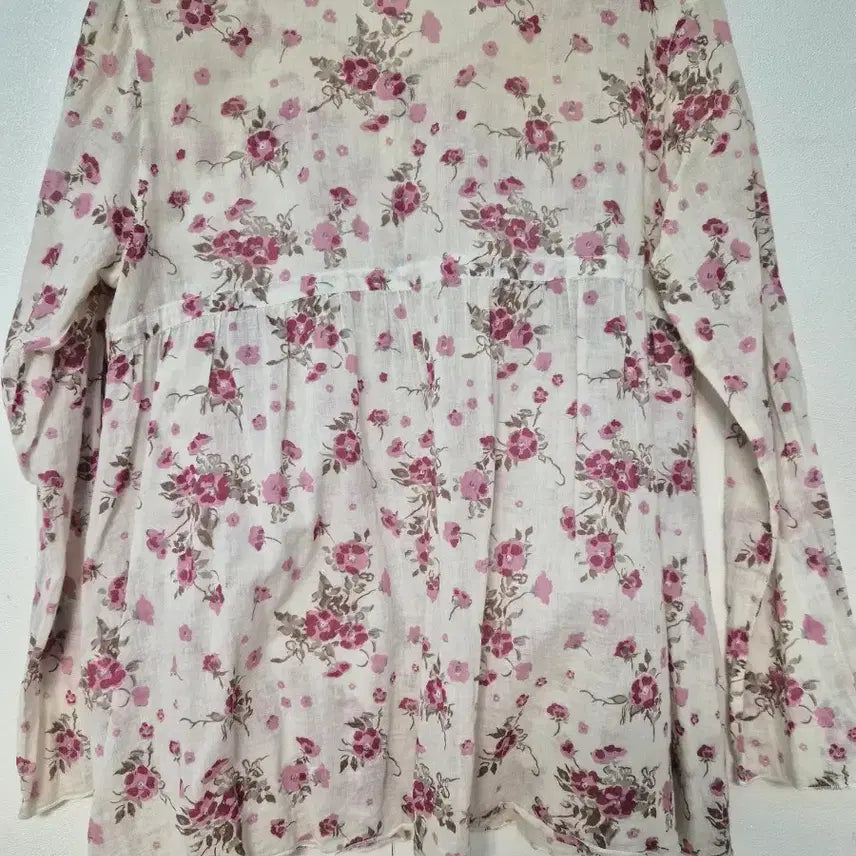 [BUNJANG] Floral Pattern Gauze Blouse / 거즈면 플라워 패턴 블라우스