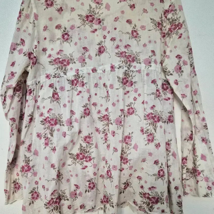 [BUNJANG] Floral Pattern Gauze Blouse / 거즈면 플라워 패턴 블라우스