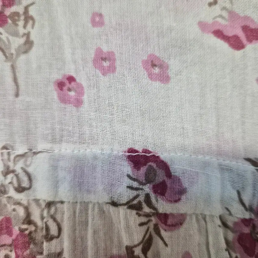 [BUNJANG] Floral Pattern Gauze Blouse / 거즈면 플라워 패턴 블라우스