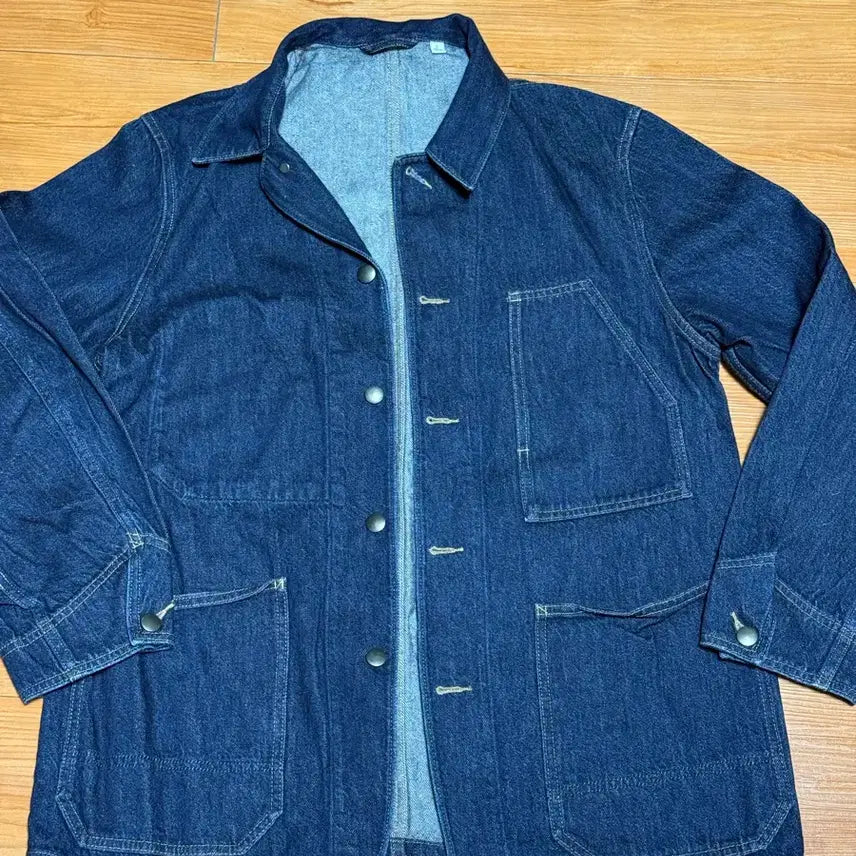 [BUNJANG] Uniqlo U Linen Denim Chore Jacket / 유니클로 U 데님 초어자켓 린넨데님 metis 원단