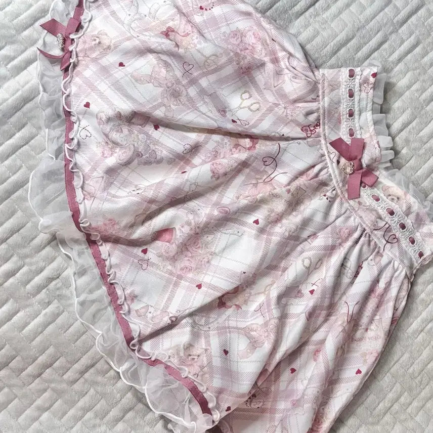 [BUNJANG] Lizlisa Sewing Bear White Setup Jirege / 리즈리사 소잉베어 화이트 셋업 양산형 지뢰계 양지뢰