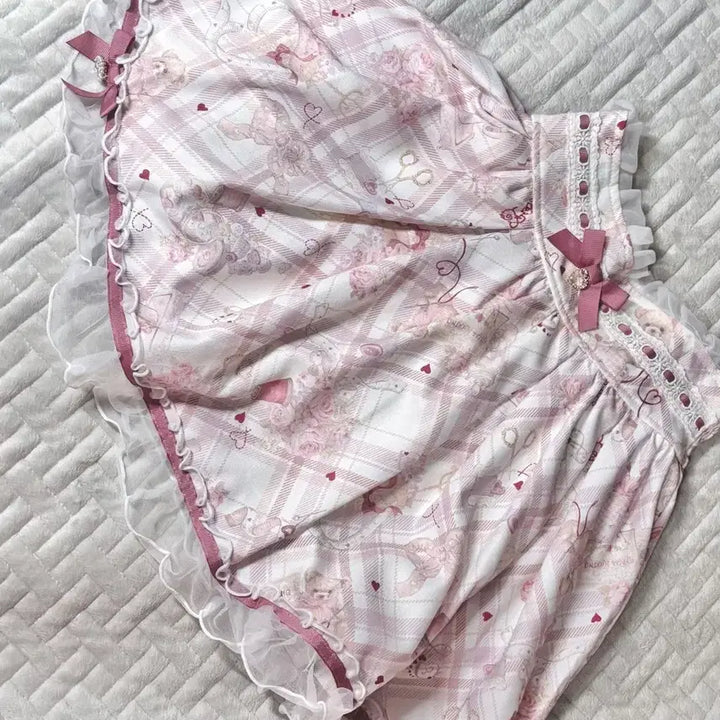 [BUNJANG] Lizlisa Sewing Bear White Setup Jirege / 리즈리사 소잉베어 화이트 셋업 양산형 지뢰계 양지뢰