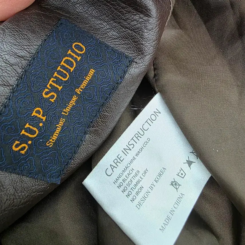 [BUNJANG] S.U.P STUDIO Leather Blouson Jacket / S.U.P STUDIO 레더 블루종자켓
