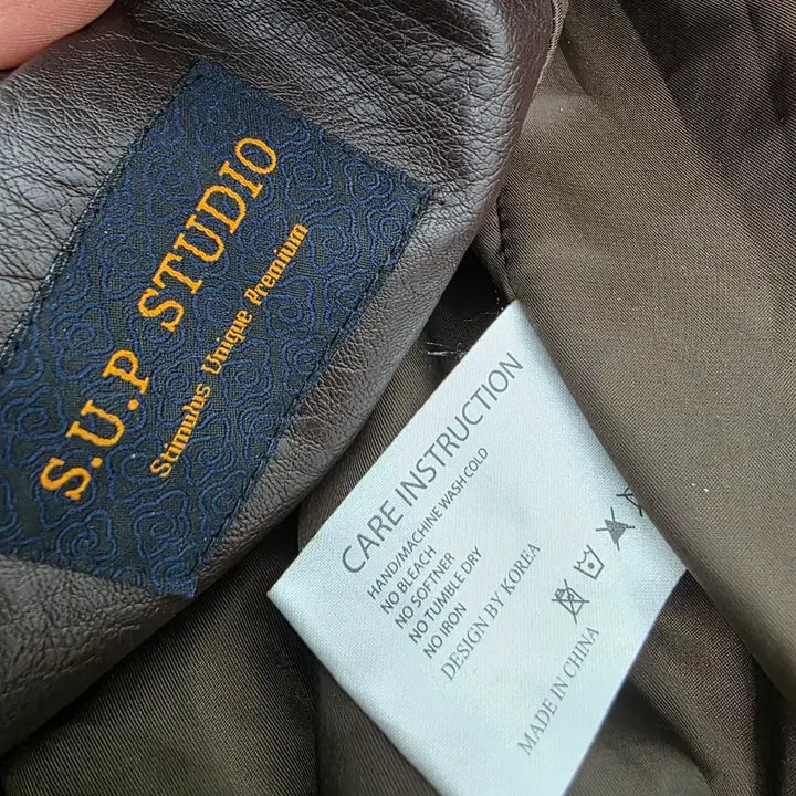 [BUNJANG] S.U.P STUDIO Leather Blouson Jacket / S.U.P STUDIO 레더 블루종자켓
