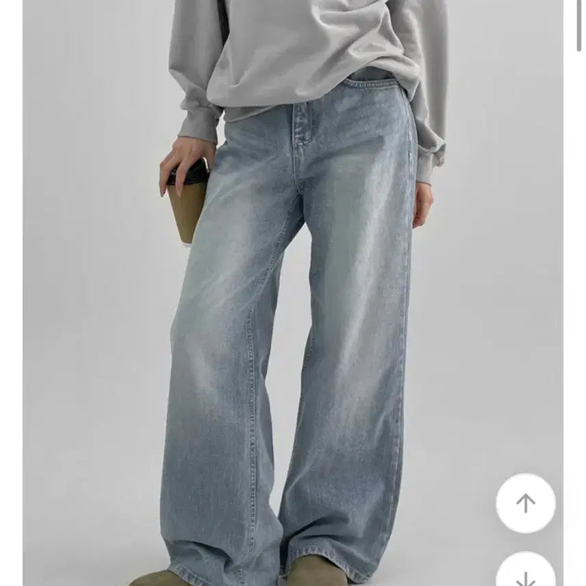 [BUNJANG] Blackup Dejoua Washed Wide Denim Pants / 블랙업 드쥬아 워싱 와이드 데님팬츠