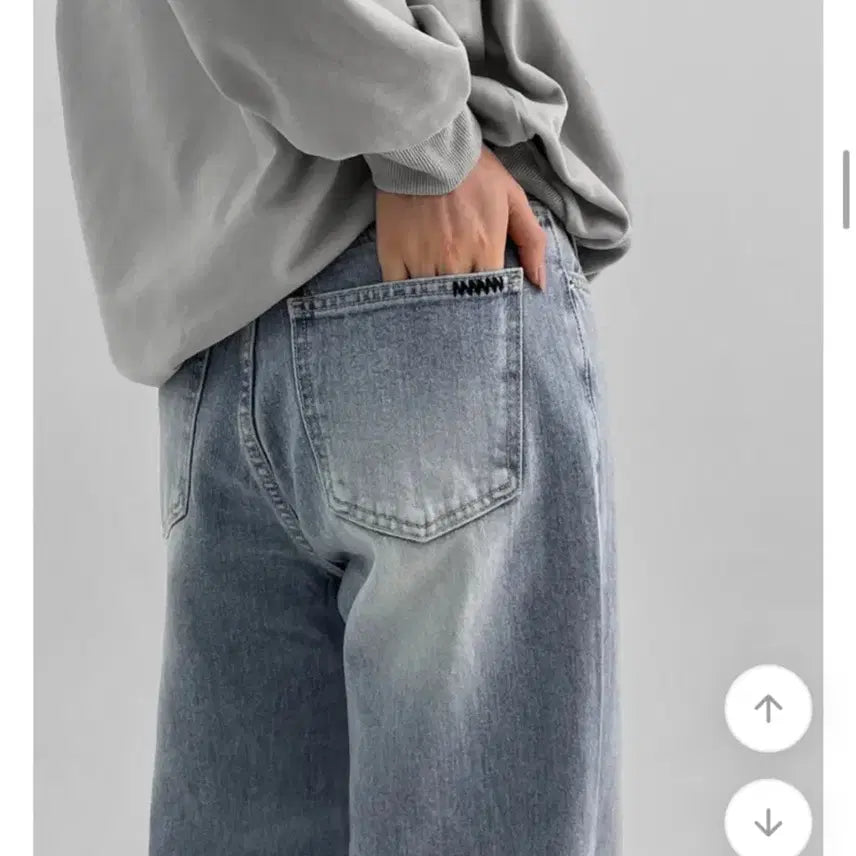 [BUNJANG] Blackup Dejoua Washed Wide Denim Pants / 블랙업 드쥬아 워싱 와이드 데님팬츠
