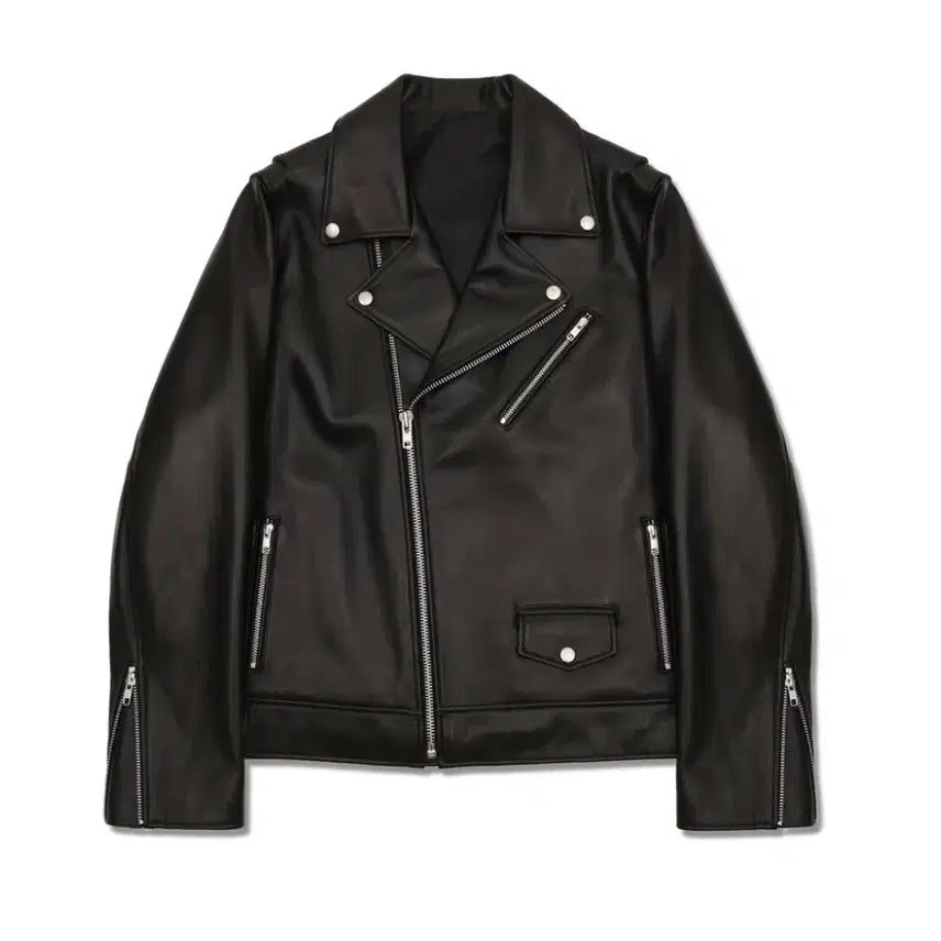 [BUNJANG] Sperone Lambskin Double Rider Jacket / [M] 스페로네 램스킨 더블 라이더 자켓