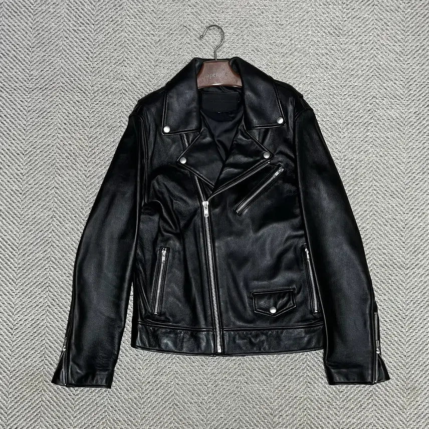 [BUNJANG] Sperone Lambskin Double Rider Jacket / [M] 스페로네 램스킨 더블 라이더 자켓