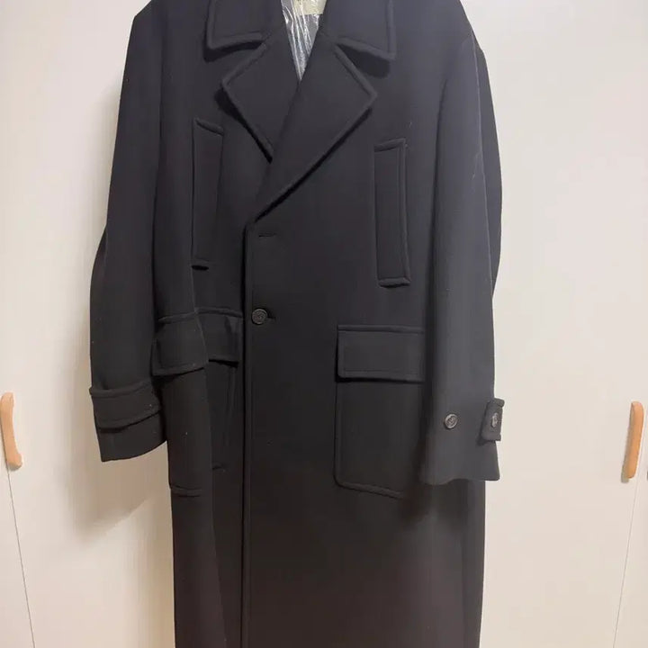 [BUNJANG] INSILENCE Oversized Double Coat Black L / 인사일런스 오버핏 더블코트L