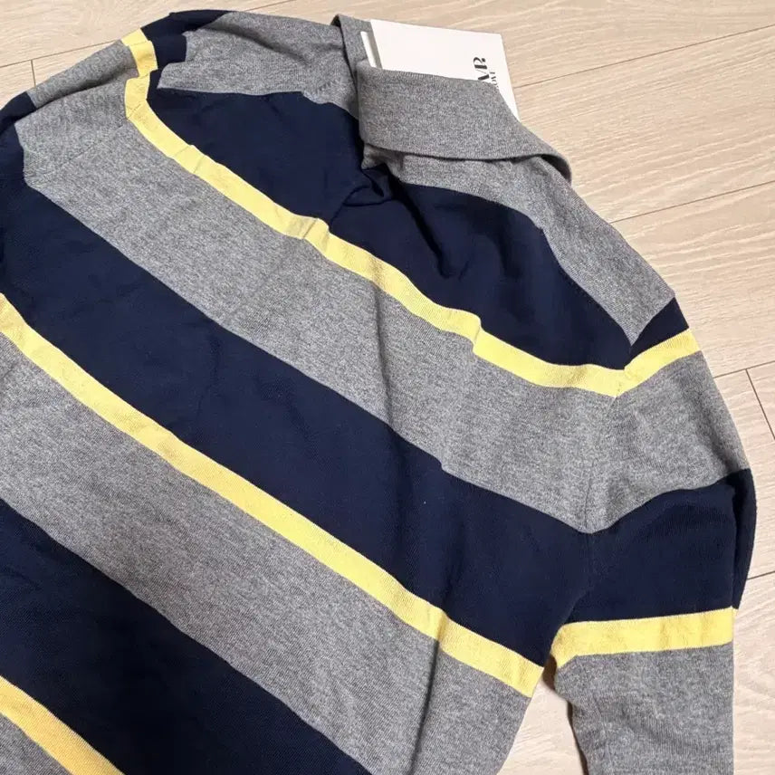[BUNJANG] Grove Striped Long Sleeve Polo Shirt / 그로브 단가라 긴팔 카라티