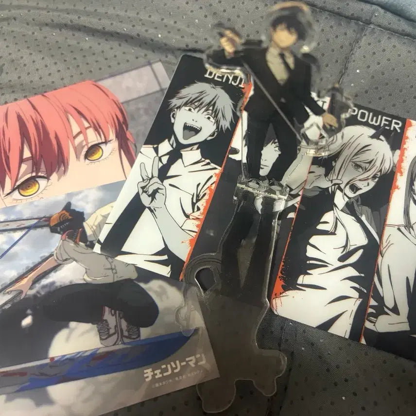 [BUNJANG] Chainsaw Man Aki Acrylic Stand, Mini File, Photo Bundle Set / (일괄) 체인소맨 굿즈 아키 아크릴 스탠드,미니파일,포토