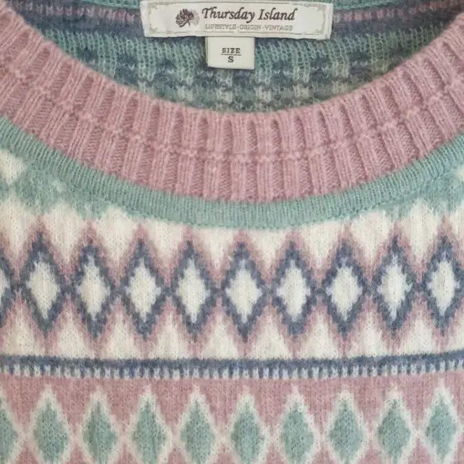 [BUNJANG] Thursday Island Jacquard Knit Vest / 써스데이아일랜드 자카드 니트 베스트 조끼