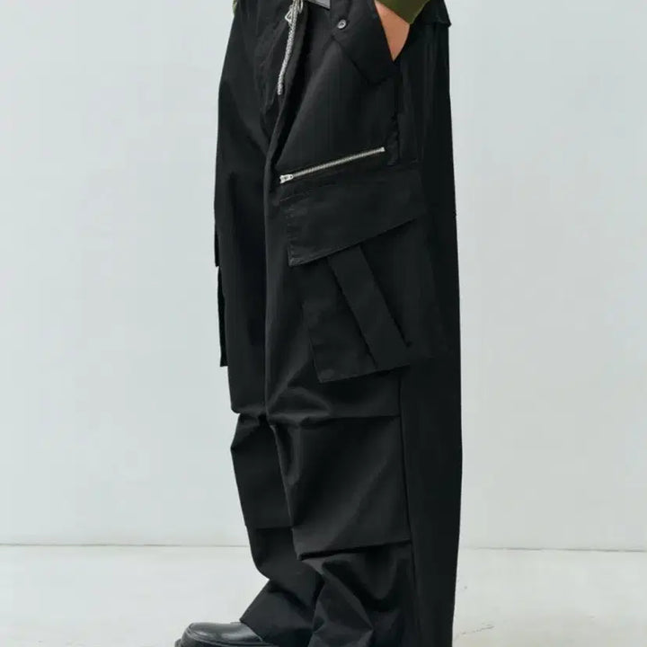 [BUNJANG] Minav Maxi Wide Cargo Utility Pants / [L] 미나브 맥시 와이드 카고 유틸팬츠