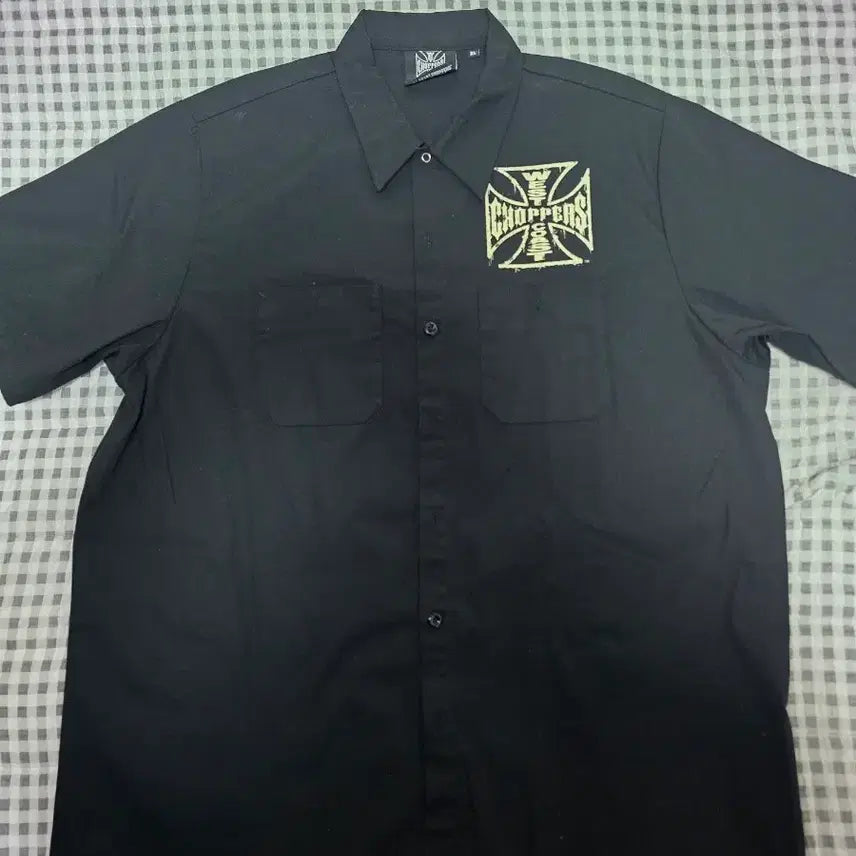 [BUNJANG] West Coast Choppers Black Work Shirt XL / 웨스트코스트 챠퍼 반팔 워크셔츠 블랙 xl