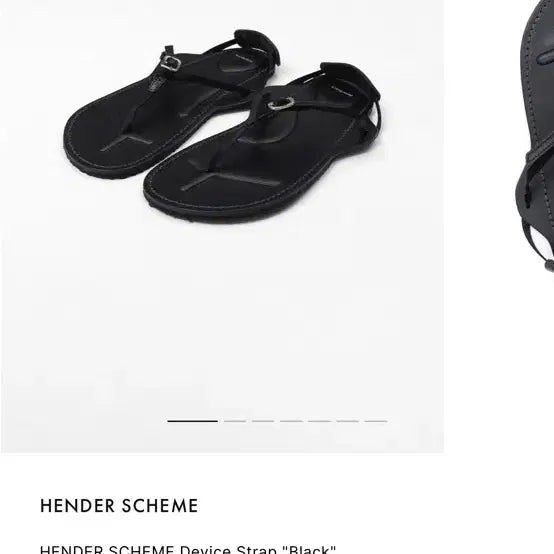 [BUNJANG] Hender Scheme Device Strap Black Sandals / 헨더스킴 디바이스 스트랩 블랙 샌들